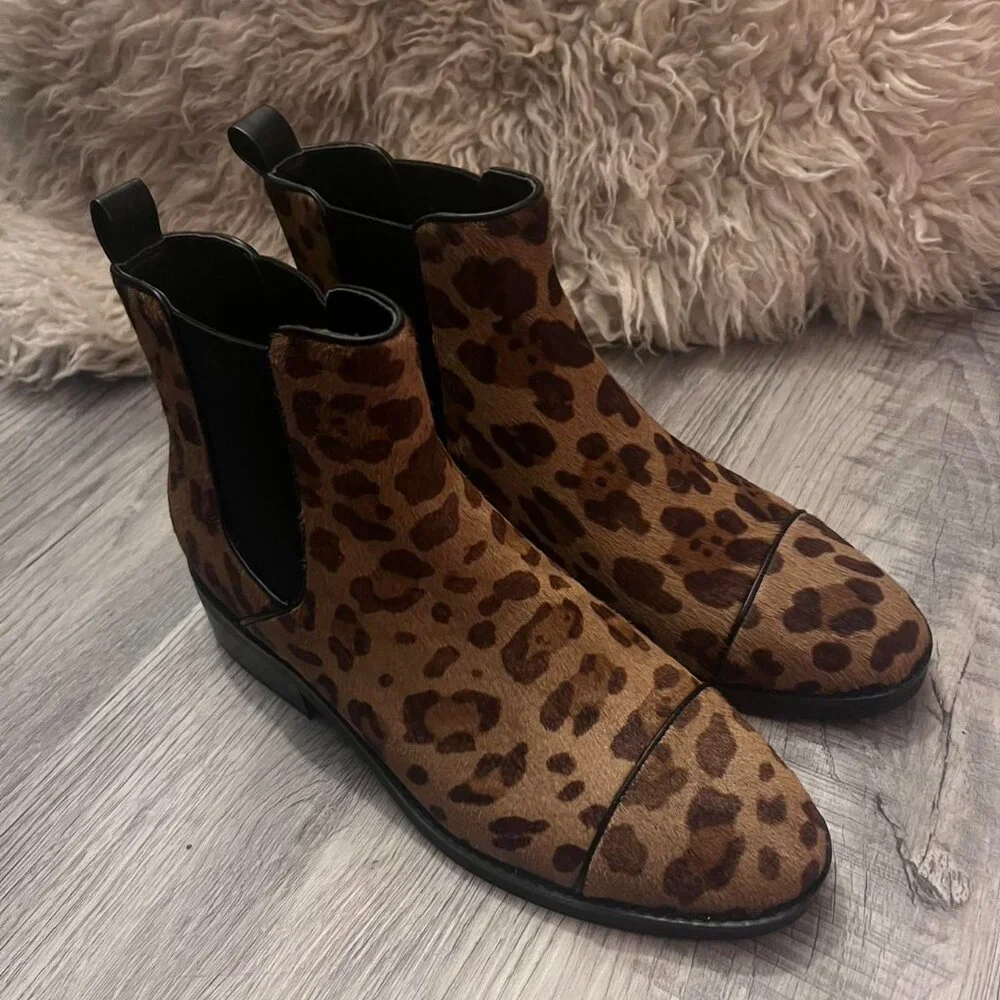 Cole Haan Women's Size 10 Mara Grand Chelsea Leopard Print Ankle Boots - Picture 8 of 8